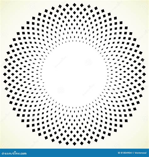 Geometric Circle Element Circular Pattern On White Stock Vector