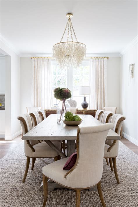 Elegant And Light Dining Room Ralph Lauren Table Lamp Capiz Shell