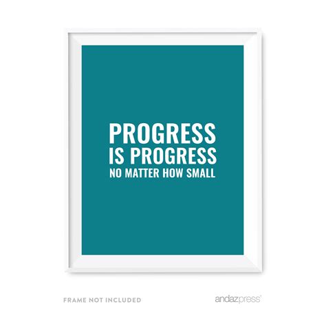 Progress Is Progress No Matter How Small Motivational Wall Art