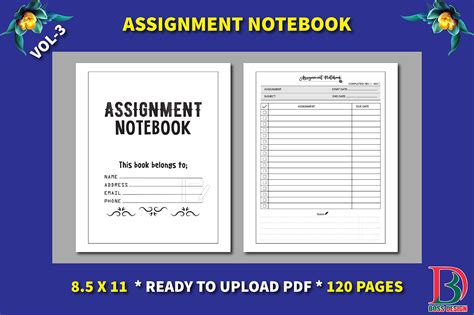 Assignment Notebook Illustration Par Boss Design · Creative Fabrica