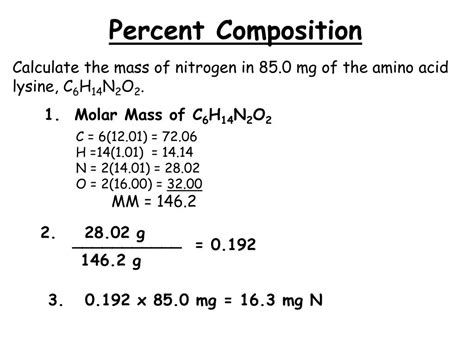 Ppt Percent Composition Empirical Formulas Molecular Formulas