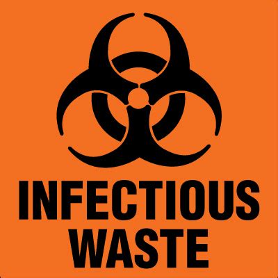 Infectious Waste Biohazard Label Emedco