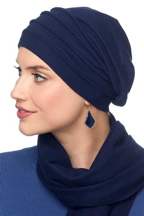 micro fleece slouchy cap snood head covering hat for women