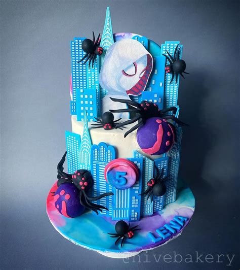 A Cake Of Spider Gwen From Enter The Spiderverse Rmarvel