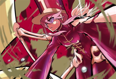 Wallpaper Ilustrasi Anime Gambar Kartun Jakuzure Nonon Kill La Kill Berwarna Merah Muda