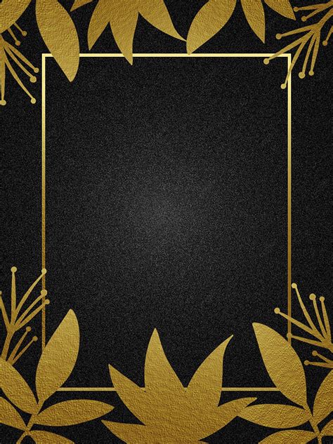Black Gold Color Matching Plant Texture Atmosphere Simple Business