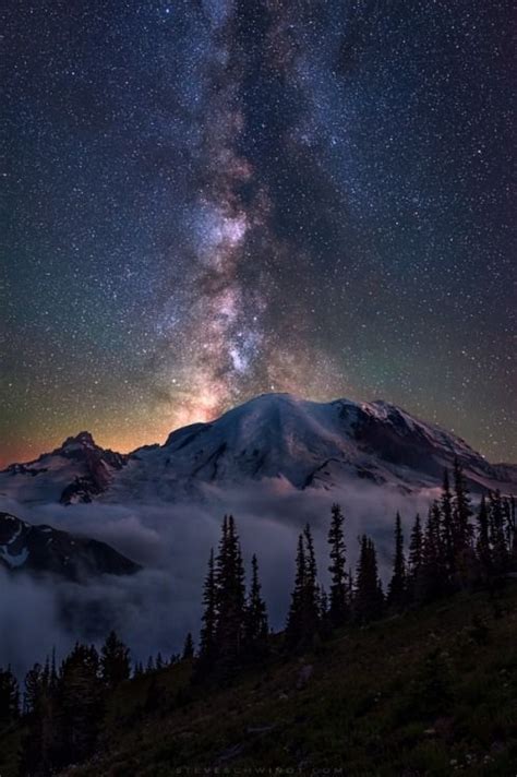 Mt Rainier Milky Way By Steve Schwindt On 500px Landscape