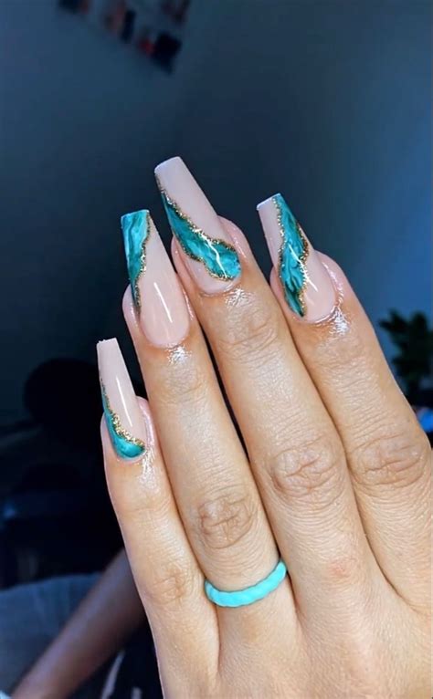 The Top Turquoise Nails And Teal Nails Right Now Classy Nails Chic