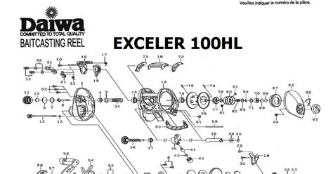 Daiwa Exceler 100 Schematics Old Model Most Complete Fishing
