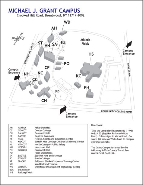 Suffolk Community College Brentwood Campus Map Map