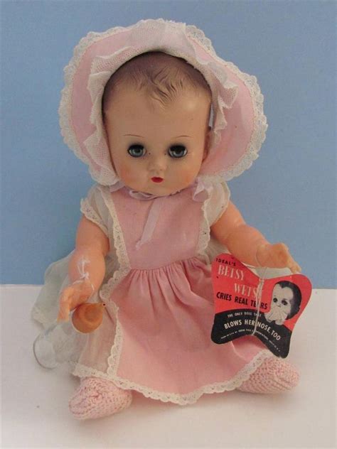 Beautiful 12 1950s Early Molded Hair Ideal Betsy Wetsy Doll With