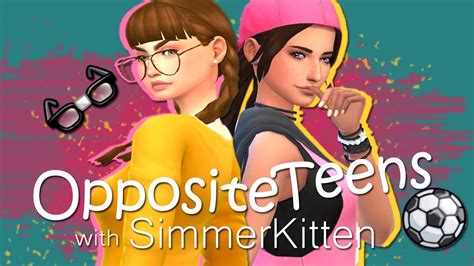 The Sims 4 Cas Collab W Simmer Kitten Opposite Teens Youtube
