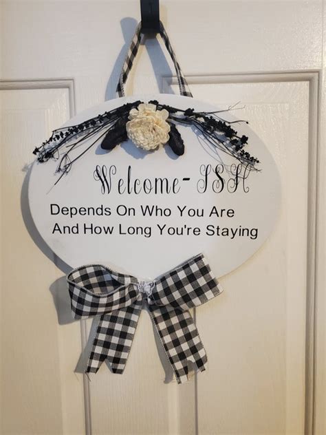 Welcome Ish Farmhouse Style Signs Home Decor Funny Humor Etsy