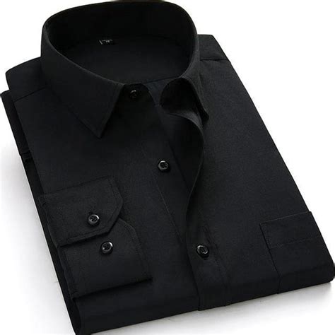 Basic Black Dress Shirt For Men Modern Fit Classy Men Collection