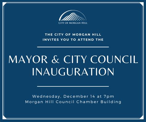 Join Us For Morgan Hills Mayor And City Council Inauguration Ceremony