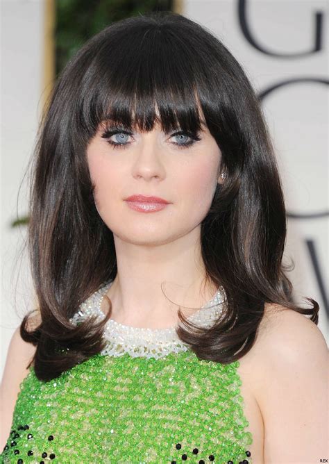 Very often her long hair is just open and falls freely in wavy motion, but zooey really turns heads in more elaborate looks like her. Zooey Deschanel at the 69th Annual Golden Globe Awards ...
