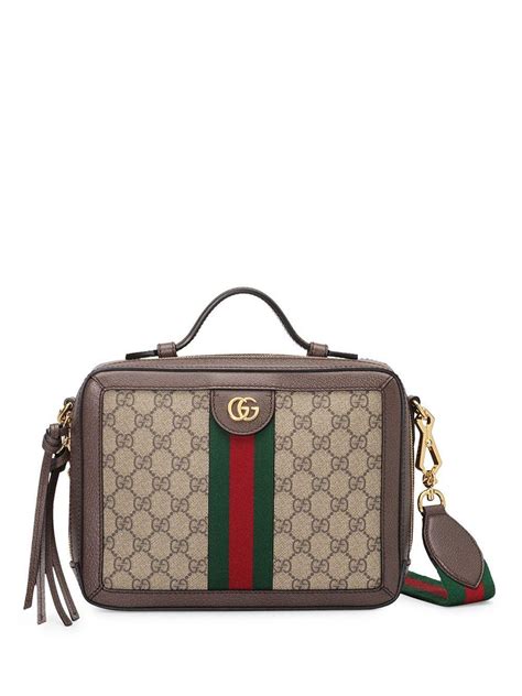 Gucci Ophidia Small Gg Shoulder Bag In Brown Lyst