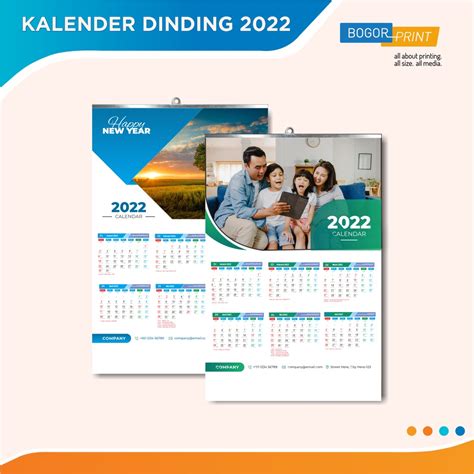 Jual Cetak Kalender Dinding 2022 2023 Custom Art Paper 150g Klep