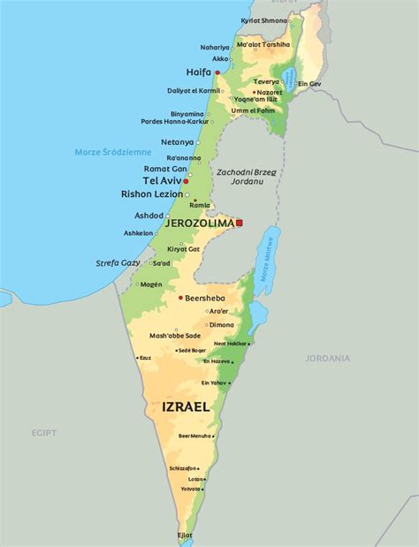 Mapa izrael zobacz usytuowanie miast w izraelu: Mapa Izrael zobacz usytuowanie miast w Izraelu: Jerozolima ...