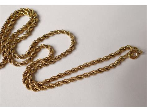 Gold Chain Necklace Twisted Solid 18k Gold Necklace 884gr