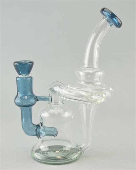 Schmalex Recycler Rig W 14mm Female Joint And Slide Blue Stardust