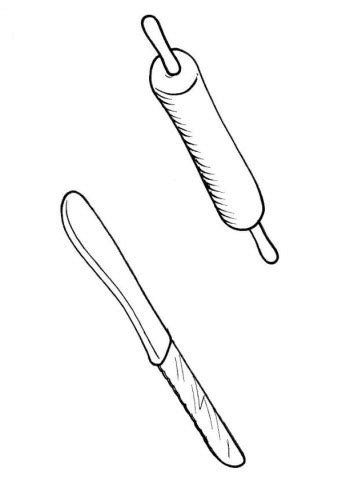Rolling Pin Coloring Pages