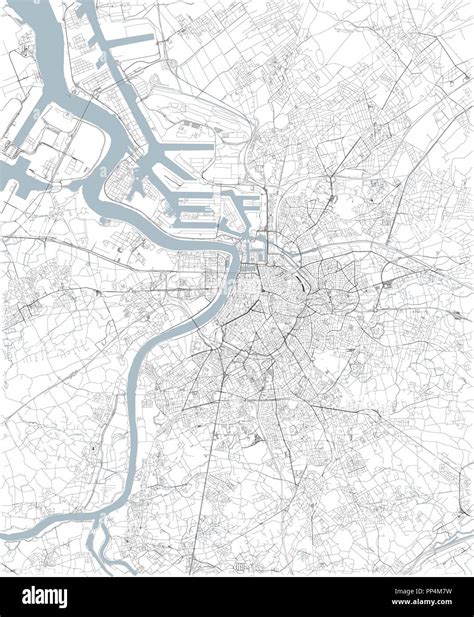 Map Of Antwerp Satellite View Black And White Map Street Directory And City Map Belgium