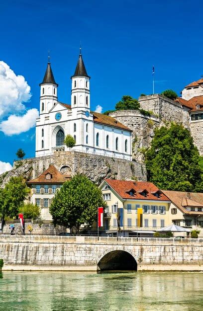Premium Photo Aarburg Castle And Church Above The Aare River In