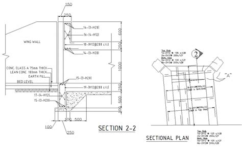 Section Detail Box Culvert Plan Layout File Cadbull