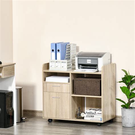 Vinsetto Multipurpose Filing Cabinet Printer Stand Mobile Printer