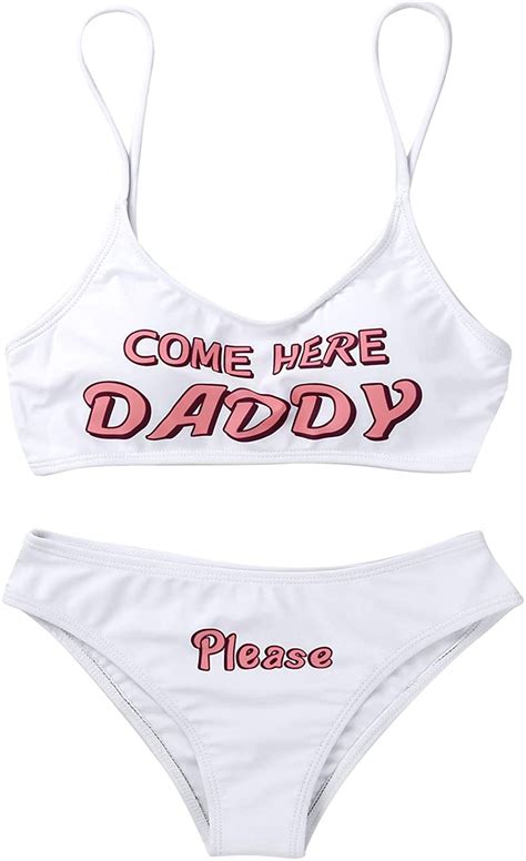 Feeshow Womens Yes Daddy Bikini Lingerie Bra Top And Panty Sets 2