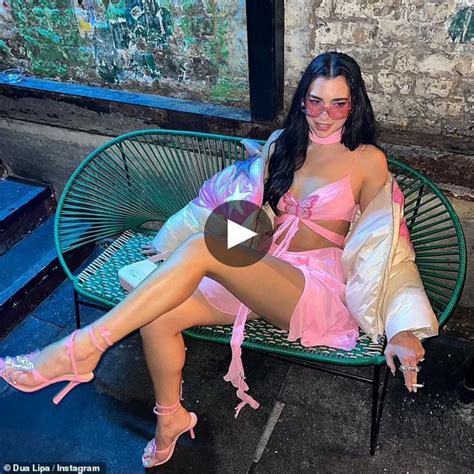 Dua Lipa Showcases Her Toned Physique In Pink U Erfly Bra Top And