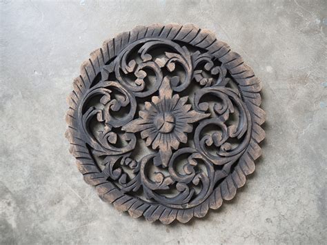 Handcrafted wood wall art & unique home decor furniture. Thai Decorative Wall Art Panel - Siam Sawadee