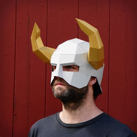 Make your own wolf mask from recycled card with these easy to follow instructions. Horned Barbarian Helmet - Make your own using a simple PDF download by Wintercroft on Etsy. £4 ...