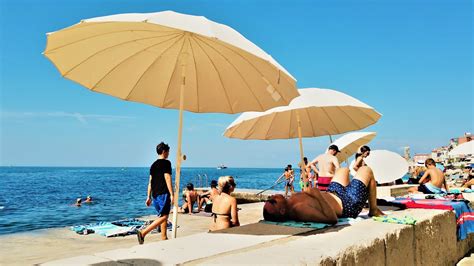 Piran Beaches In Summer Slovenia K Virtual Walk YouTube