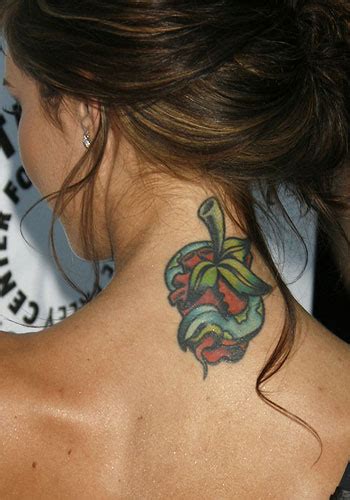 Bloodybridge Back Neck Tattoos Designs For Girls