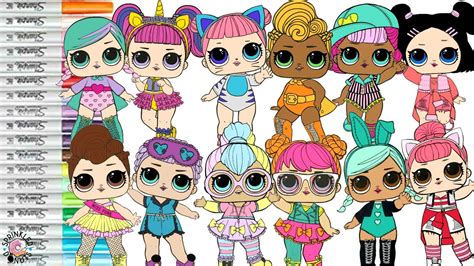 Lol Surprise Dolls Coloring Book Compilation Color Swap Neon Qt Bon Bon