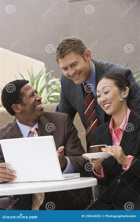 Happy Business People Having Discussion Royalty Free Stock Image