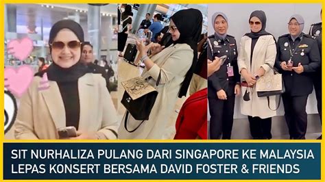 Siti Nurhaliza Pulang Dari Singapore Ke Malaysia Lepas Konsert Bersama