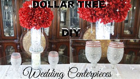 It looks just like rae dunn! DOLLAR TREE DIY BLING WEDDING CENTREPIECES |DIY GLAM DECOR ...