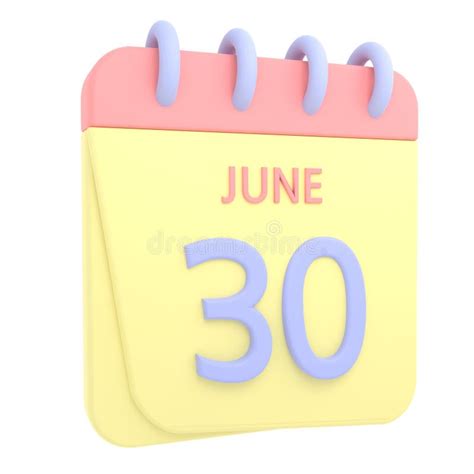 30th June Calendar Icon June 30 Calendar Date Month Icon Vector