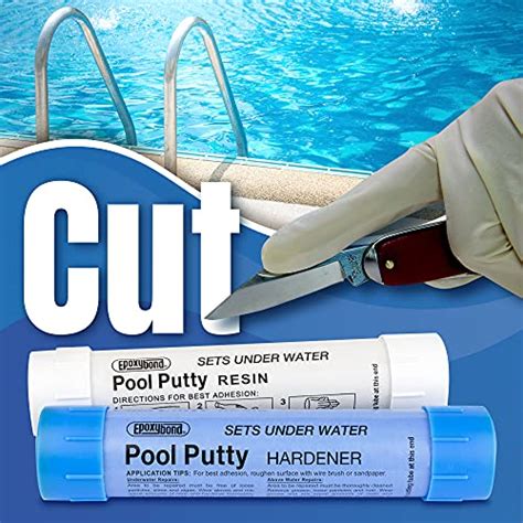 Epoxybond Pool Putty 2 Part Set Swimming Pool And Spa Repair Easy Diy