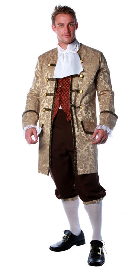 Deluxe Adult Colonial Man Costume Xl To 3x Candy Apple