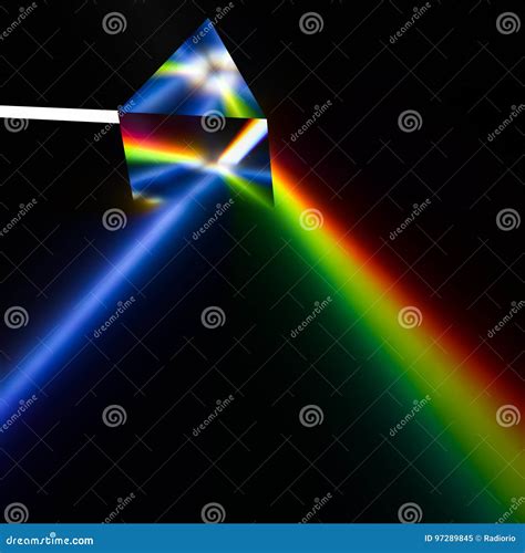 Spettroscopia Di Luce Dal Prisma Illustrazione Di Stock Illustrazione
