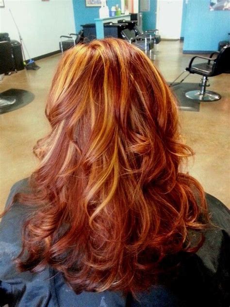 Image Result For Vibrant Copper Hair With Highlights Red Hair With Blonde Highlights Red Blonde