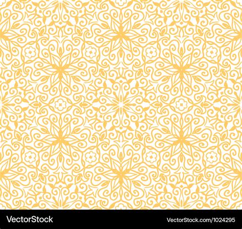 Seamless Yellow Pattern On White Background Vector Image
