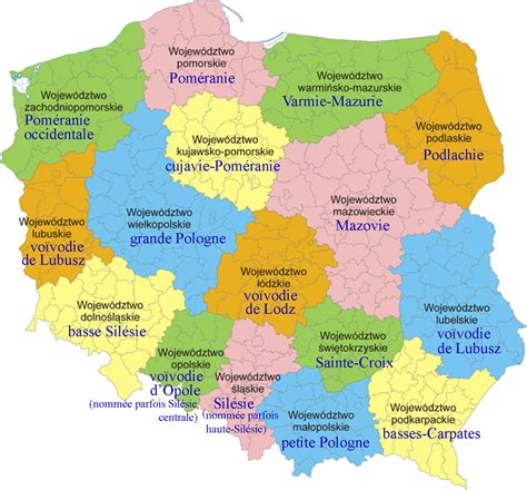 Varsovie grandes villes de pologne: Carte Pologne Europe