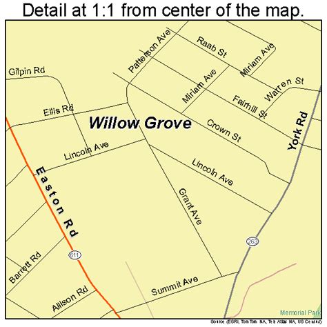 Willow Grove Pennsylvania Street Map 4285408