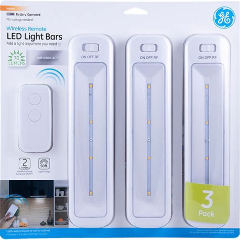 Ge 10 Battery Operated Led Light Bars With Remote 3 Pack Battery