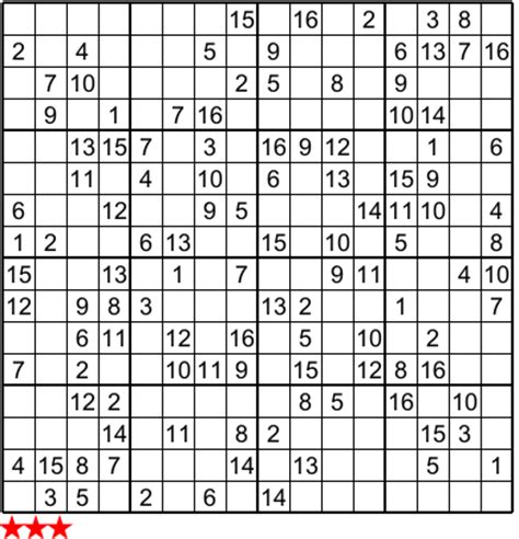 In the larger sudoku puzzle, the rules are the same, but the numbers are different. SCARICA SUDOKU 16X16 DA